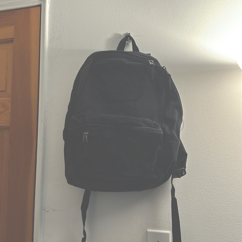 Vans black backpack, never used